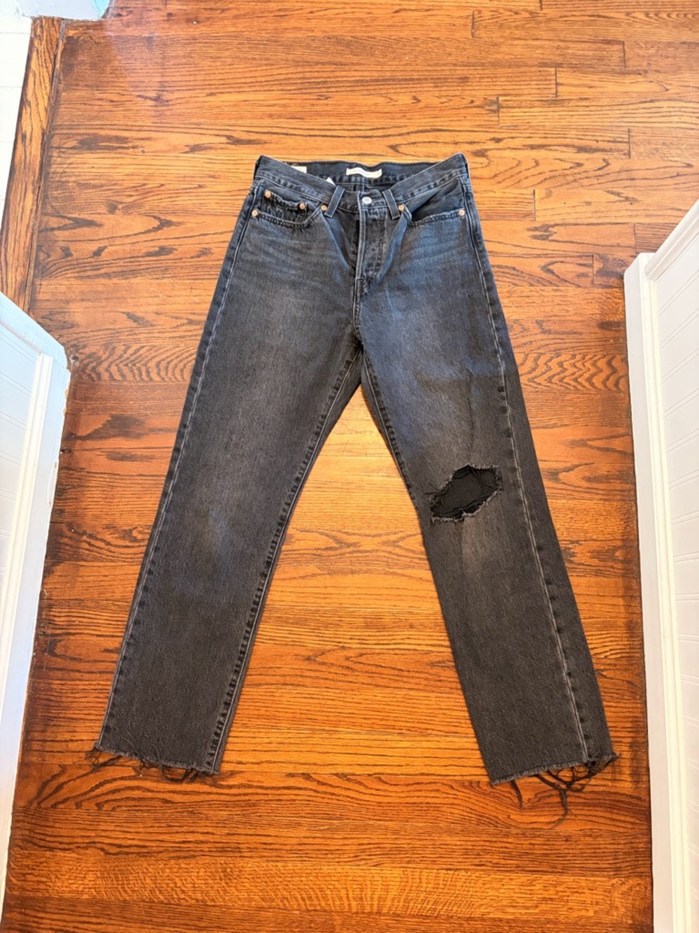 Levi’s Wedgie Ripped High Rise Crop Jeans